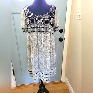 Eci rosette baby doll dress